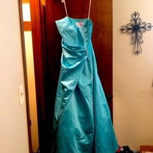 Blue dress from David’s bridal